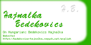 hajnalka bedekovics business card